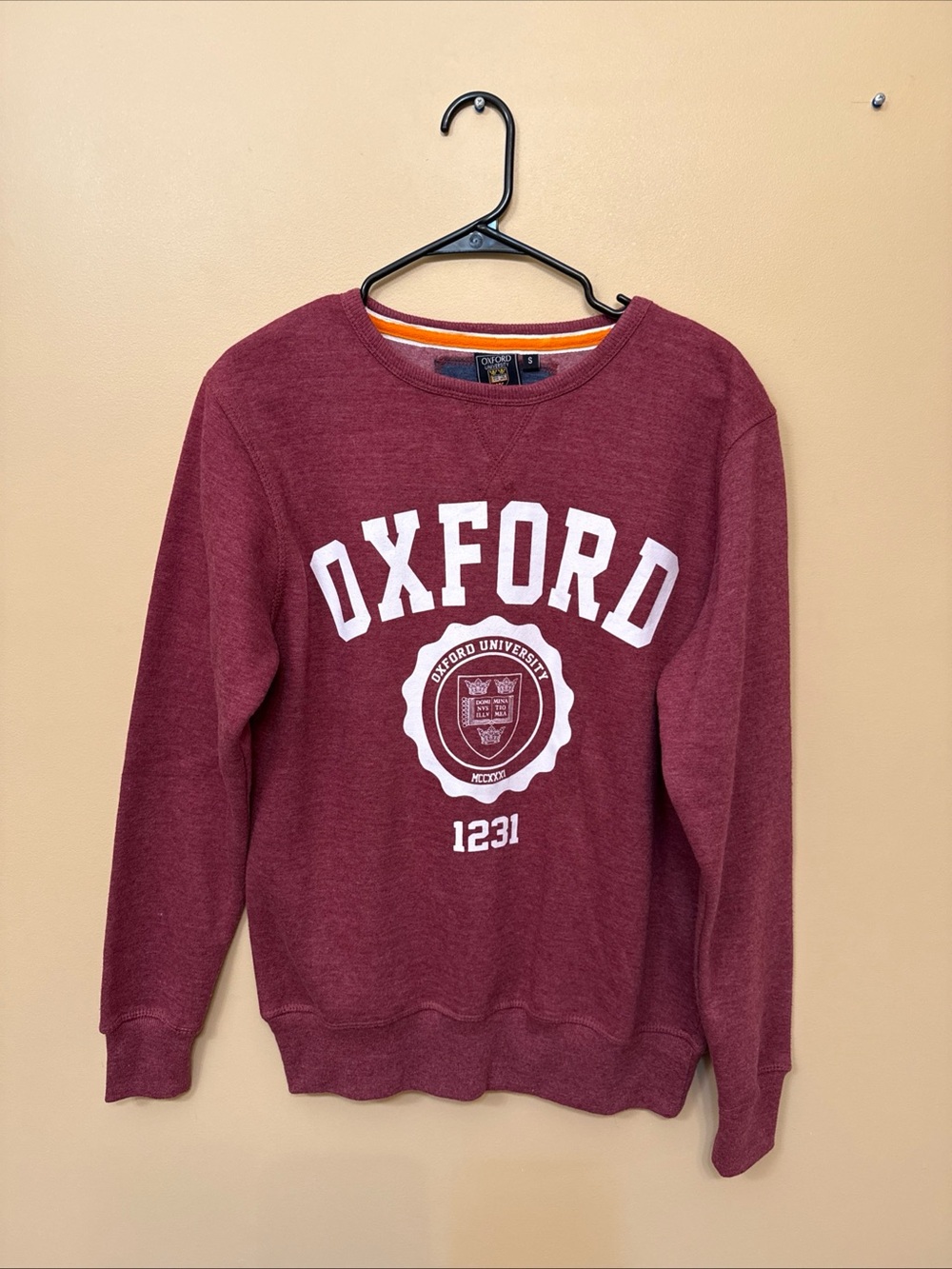 Oxford Logo Crewneck Sweatshirt - Burgundy